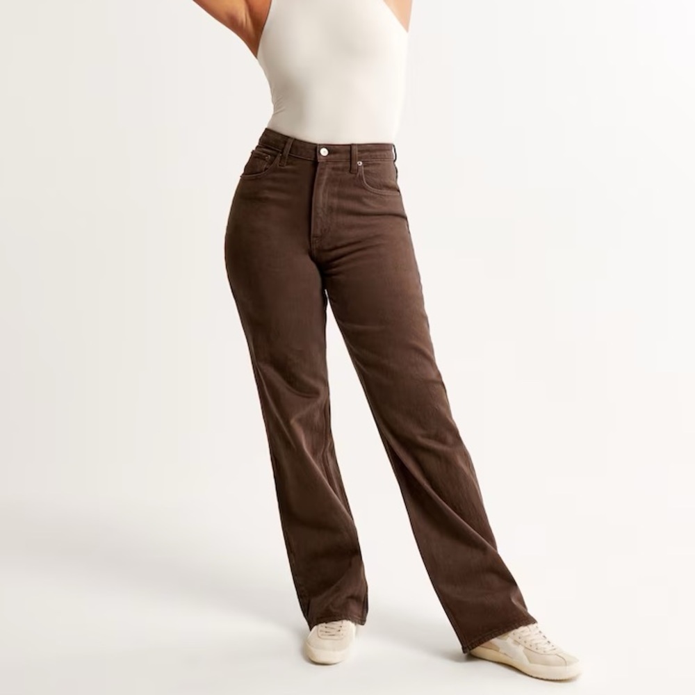 Abercrombie 90s straight ultra high rise CURVE LOVE SHORT